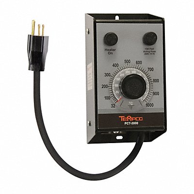TEMPCO PCT20002 Temperature Contoller Box Analog K 120V 15A 32-1000F