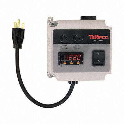 TEMPCO PCT30003 Temperature Contoller Box Digital K 120V 15A 0-2400F