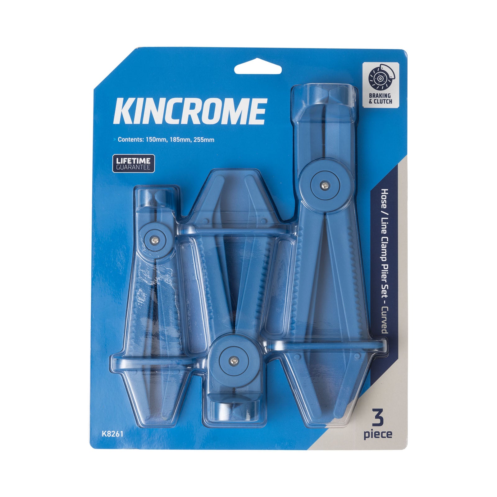 Kincrome K8261 3 Piece Angled Hose / Line Clamp Plier Set - view 2