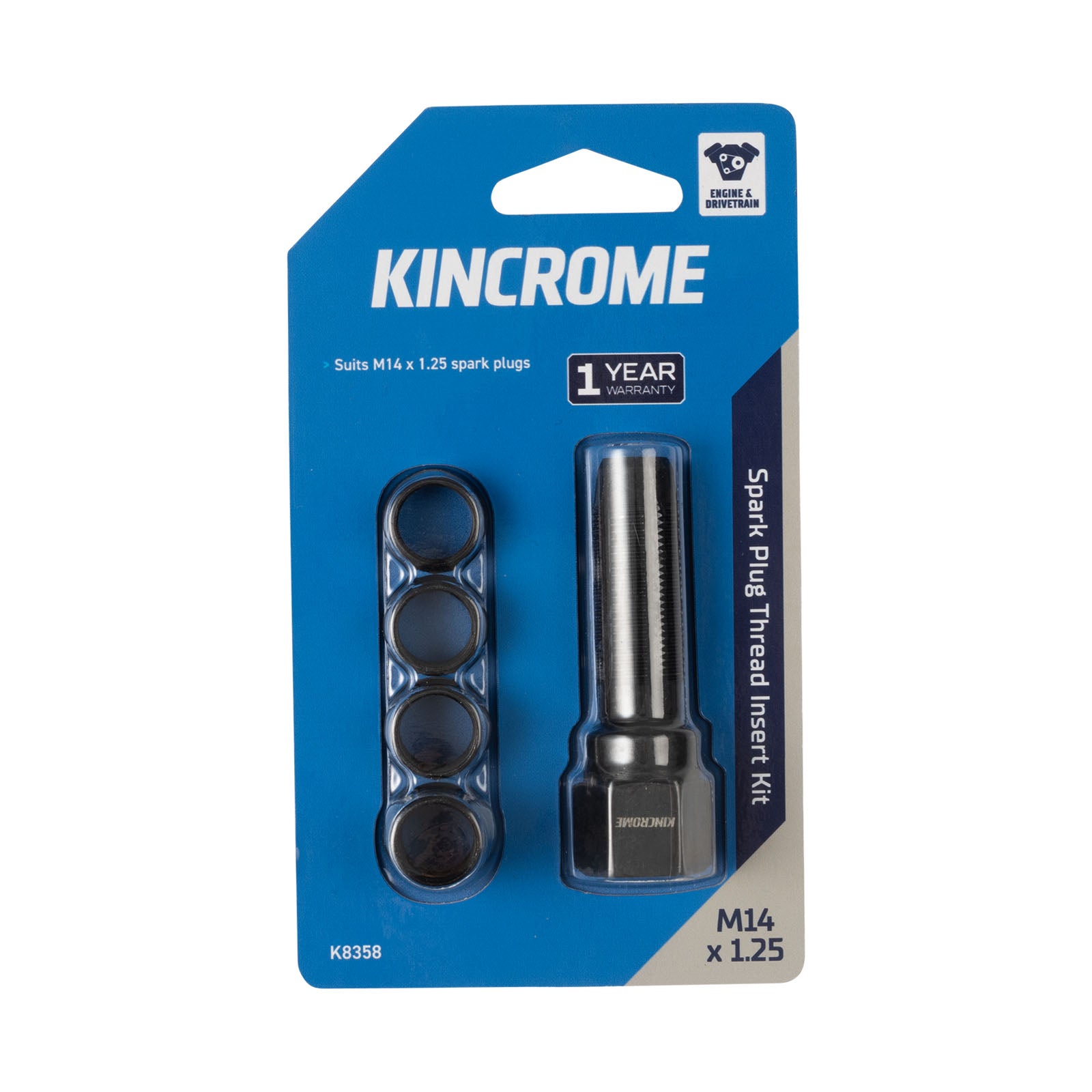 Kincrome K8358 Spark Plug Thread Insert Kit 14mm - view 2