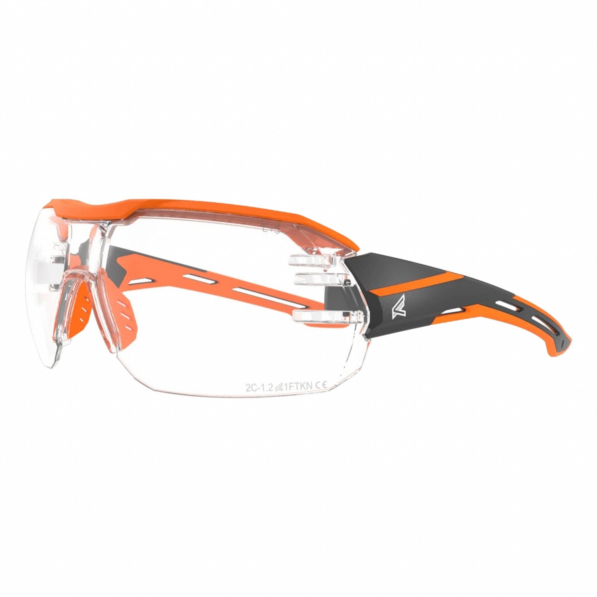 EDGE EYEWEAR KB131VS Safety Glasses Clear VaporShield Blk/Org