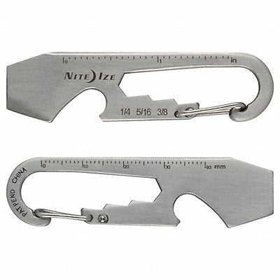 NITE IZE KMT11R3 Carabiner Key Clip Silver 1-11/16 in