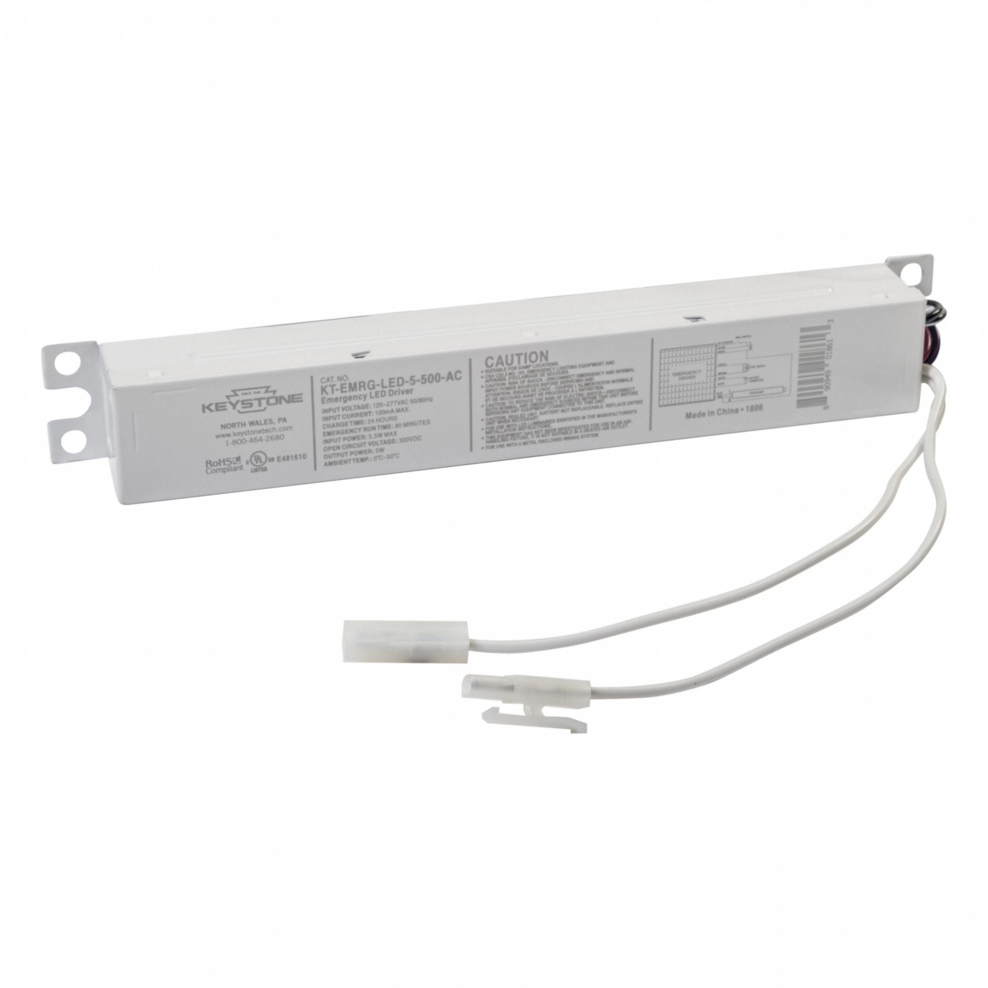 KEYSTONE TECHNOLOGIES KTEMRGLED5500AC Emergency LED Backup Battery 5W
