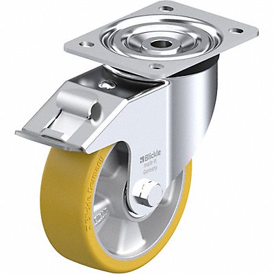 GRAINGER LALTH150KFI Plate Caster Swivel Polyurethane 7 1/2 H
