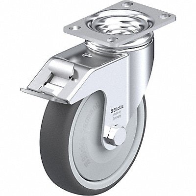 GRAINGER LPATH125KF12FI Plate Caster Swivel Polyurethane 6 1/8 H