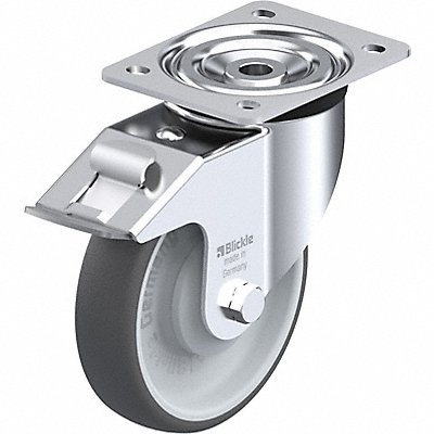 GRAINGER LPATH160KAFI Plate Caster Swivel Polyurethane 7 11/16 H