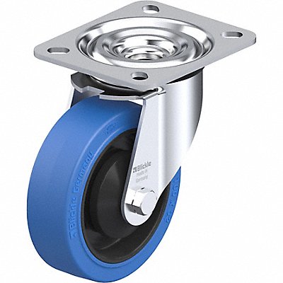 GRAINGER LPOEV100KASB Plate Caster Swivel Rubber 4 15/16 H