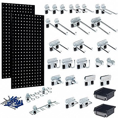 TRITON PRODUCTS LB18BKKit K3825 Pegboard Pnl Kit 275 lb 36 x18 x1/2 in