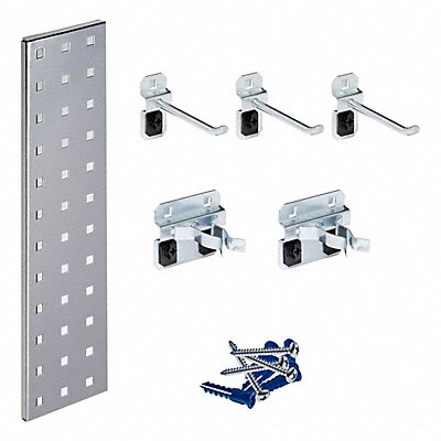 TRITON PRODUCTS LBS18TSLV Pegboard Strip Kt 15 lb 4 1/2 x18 x1/2 in
