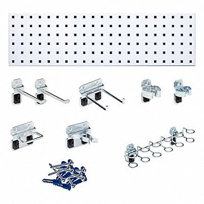TRITON PRODUCTS LBS31TWHT Pegboard Strip Kit 35 lb 9 x32 x1/2 in