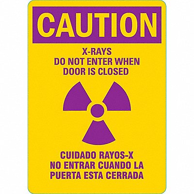 LYLE LCU10011NA7x10 Radiation Sign 10 in x 7 in Aluminum
