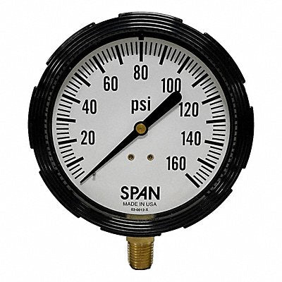SPAN LFS310160PSIGQCCERT Pressure Gauge Certified 0-160 psi