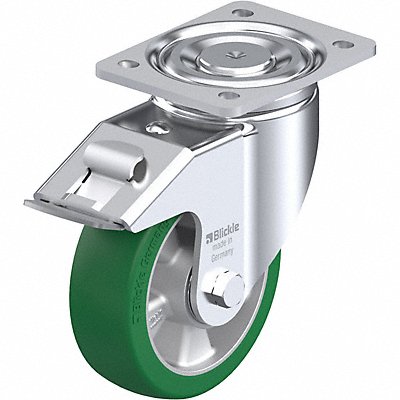 GRAINGER LHALST150KFI Plate Caster Swivel Polyurethane 7 3/4 H