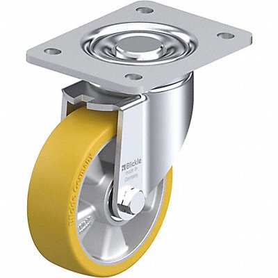 GRAINGER LHALTH125K3 Plate Caster Swivel Polyurethane 6 1/2 H