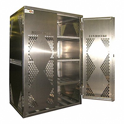 SECURALL LP12S Cylinder Storage Cabinet Gray Aluminum