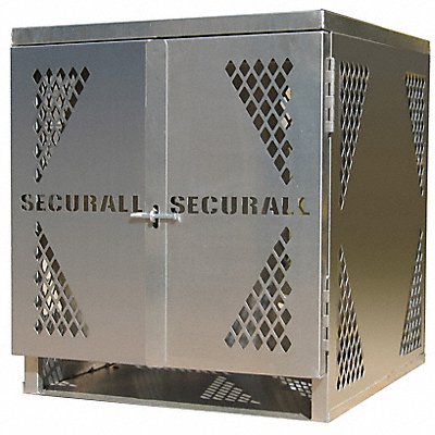 SECURALL LP4SVERTICAL Cylinder Storage Cabinet Gray Aluminum