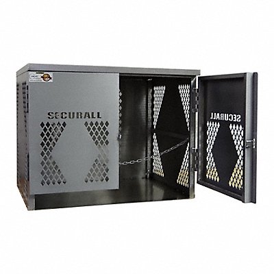 SECURALL LP6SVERTICAL Cylinder Storage Cabinet Gray Aluminum