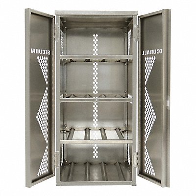 SECURALL LP8S Cylinder Storage Cabinet Gray Aluminum