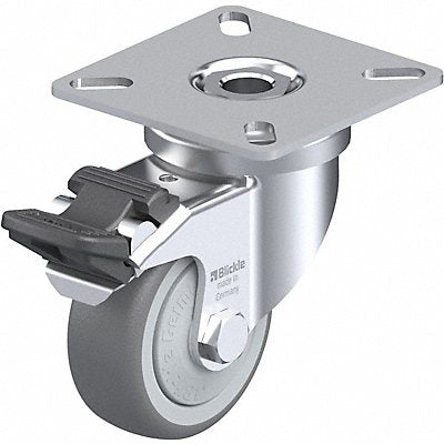 GRAINGER LPATPA50KFFI Plate Caster Swivel Rubber 2 13/16 H