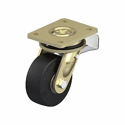 GRAINGER LSSE125KST Plate Caster Swivel Rubber 6 11/16 H