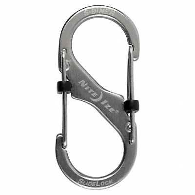 NITE IZE LSB211R3 Carabiner Clip 1-31/32 in Silver