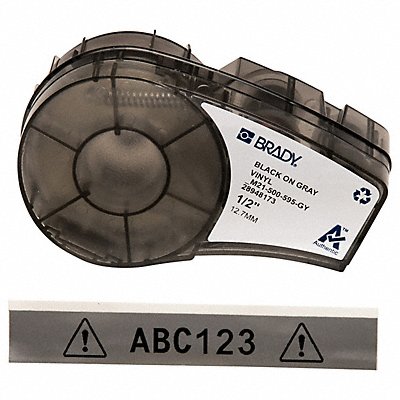BRADY M21500595GY Label Tape Cartridge Permanent Printer