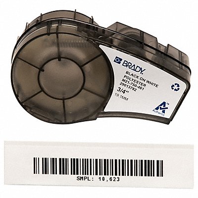 BRADY M21750461 Label Cartridge Black/White 3/4 W