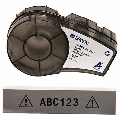 BRADY M21750595GY Label Tape Cartridge Permanent Printer