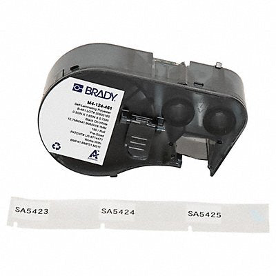 BRADY M4124461 Precut Label Cartridge Clear/White Matte