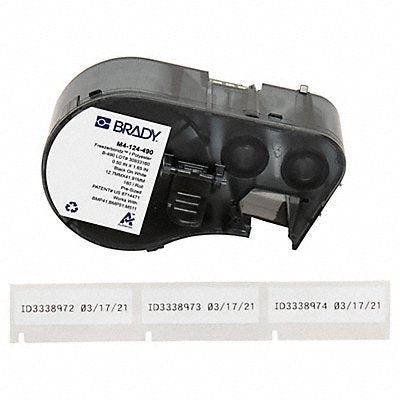 BRADY M4124490 Precut Label Cartridge White Matte
