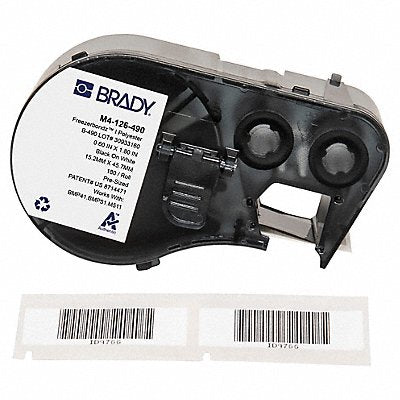 BRADY M4126490 Precut Label Cartridge White Matte