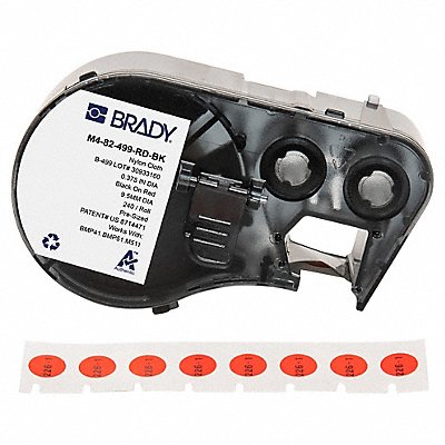 BRADY M482499RDBK Precut Label Cartridge Red Matte