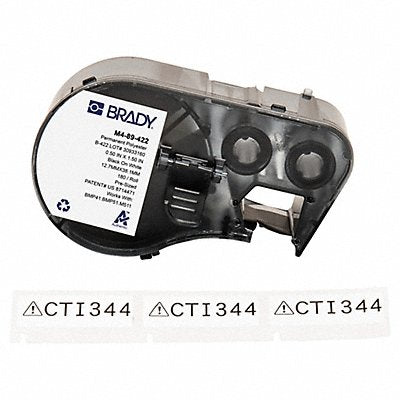 BRADY M489422 Precut Label Cartridge White Gloss