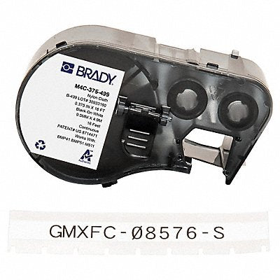 BRADY M4C375499 Precut Label Roll Cartridge White Matte
