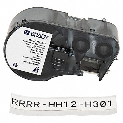 BRADY M4C3757641 Precut Label Cartridge Matte 41/64 in H