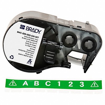 BRADY M4C500595GNWT Continuous Label Cartridge Green Gloss