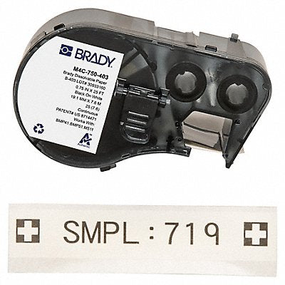 BRADY M4C750403 Precut Label Roll Cartridge White Matte