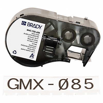 BRADY M4C750499 Precut Label Roll Cartridge White Matte