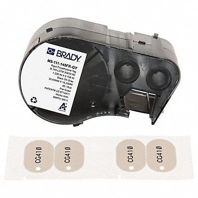 BRADY M5111145FRGY Tag Polyethylene Black/Grey Matte Finish