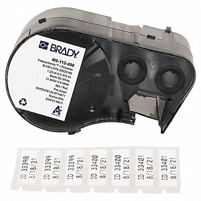 BRADY M5112490 Precut Label Cartridge White Matte