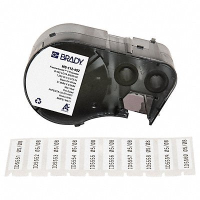 BRADY M5112492 Precut Label Cartridge White Matte