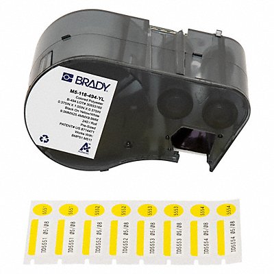 BRADY M5118494YL Label and Ribbon Cartridge Polyester