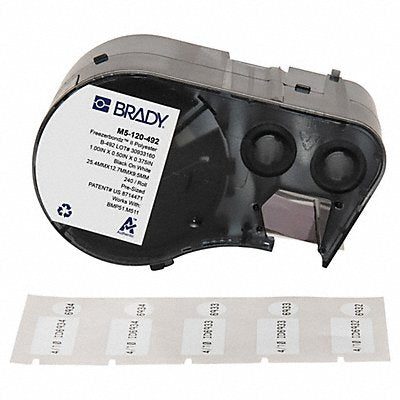 BRADY M5120492 Precut Label Cartridge White Matte