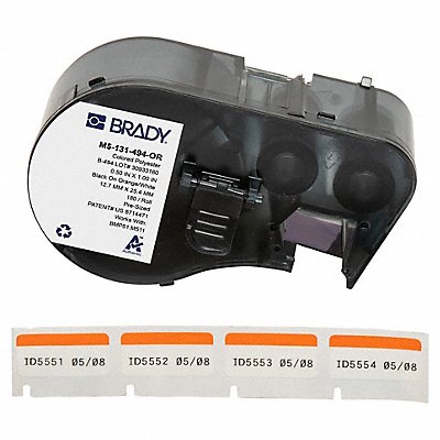 BRADY M5131494OR Label and Ribbon Cartridge Polyester