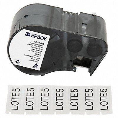BRADY M529428 Precut Label Cartridge Grey Matte