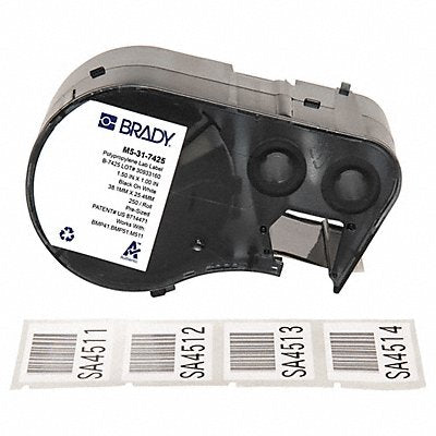 BRADY M5317425 Precut Label Cartridge White Matte
