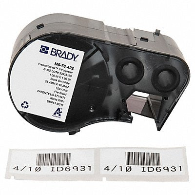 BRADY M578492 Precut Label Cartridge White Matte