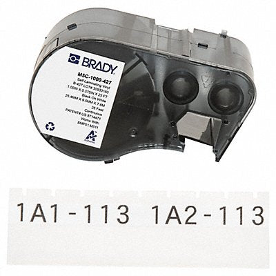 BRADY M5C1000427 Precut Label Roll Cartridge Translucent