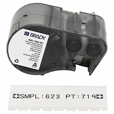 BRADY M5C1250461 Precut Label Roll Cartridge White Matte