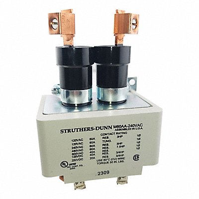 STRUTHERS-DUNN M60AA240VAC Mercury Displacement Contactor 2NO 240VAC